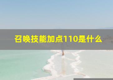 召唤技能加点110是什么