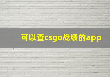 可以查csgo战绩的app