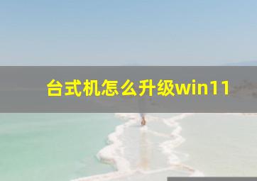 台式机怎么升级win11