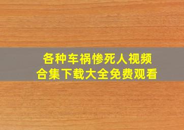 各种车祸惨死人视频合集下载大全免费观看