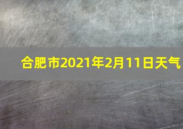 合肥市2021年2月11日天气