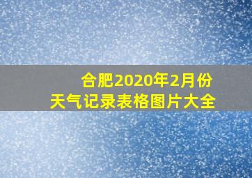 合肥2020年2月份天气记录表格图片大全