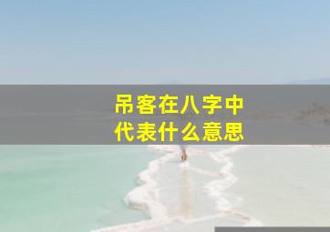 吊客在八字中代表什么意思