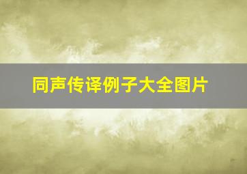 同声传译例子大全图片