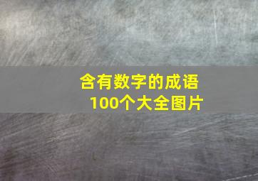 含有数字的成语100个大全图片