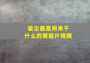 吸尘器是用来干什么的呢图片视频