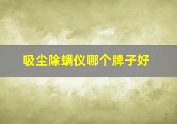 吸尘除螨仪哪个牌子好