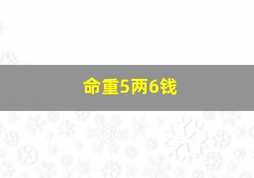 命重5两6钱