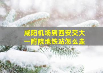 咸阳机场到西安交大一附院地铁站怎么走