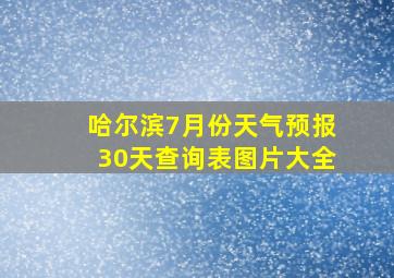 哈尔滨7月份天气预报30天查询表图片大全