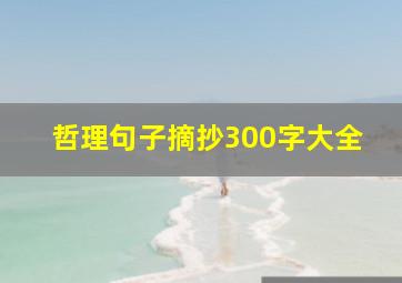 哲理句子摘抄300字大全