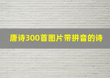 唐诗300首图片带拼音的诗