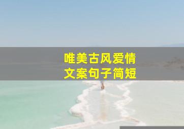 唯美古风爱情文案句子简短