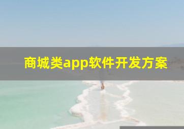 商城类app软件开发方案