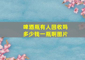 啤酒瓶有人回收吗多少钱一瓶啊图片