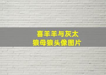 喜羊羊与灰太狼母狼头像图片