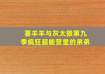 喜羊羊与灰太狼第九季疯狂超能营里的弟弟