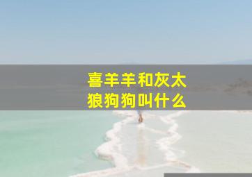 喜羊羊和灰太狼狗狗叫什么