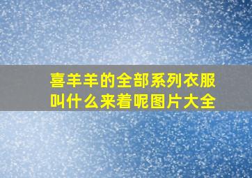 喜羊羊的全部系列衣服叫什么来着呢图片大全