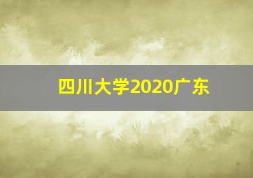 四川大学2020广东