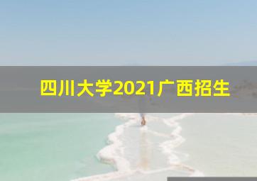 四川大学2021广西招生