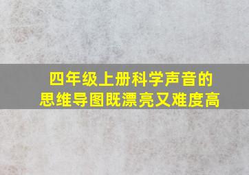 四年级上册科学声音的思维导图既漂亮又难度高