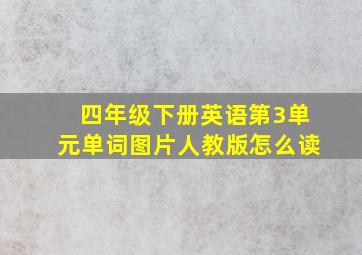 四年级下册英语第3单元单词图片人教版怎么读