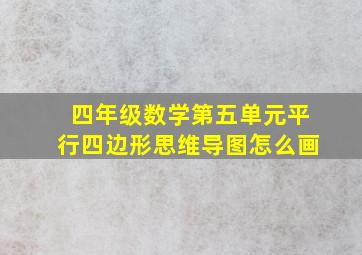 四年级数学第五单元平行四边形思维导图怎么画