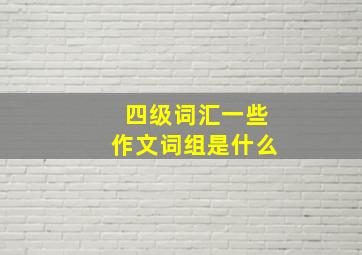 四级词汇一些作文词组是什么