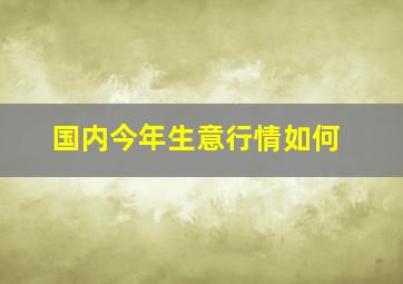 国内今年生意行情如何