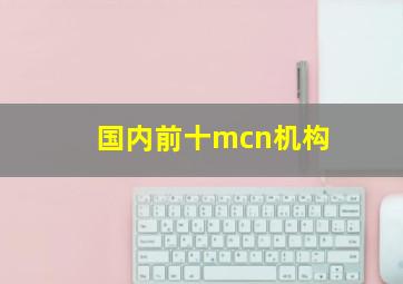 国内前十mcn机构