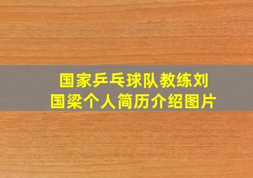 国家乒乓球队教练刘国梁个人简历介绍图片