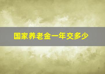 国家养老金一年交多少