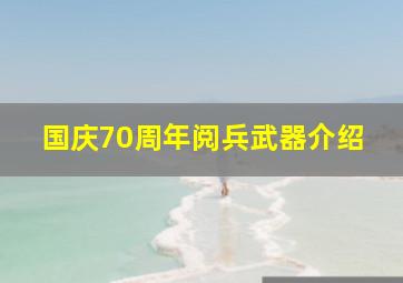 国庆70周年阅兵武器介绍