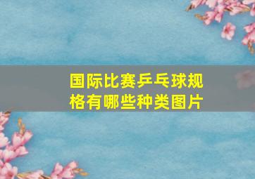 国际比赛乒乓球规格有哪些种类图片