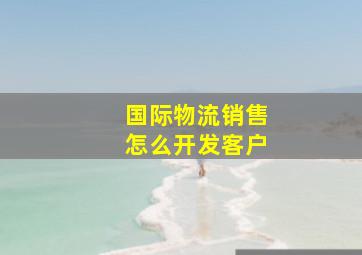 国际物流销售怎么开发客户