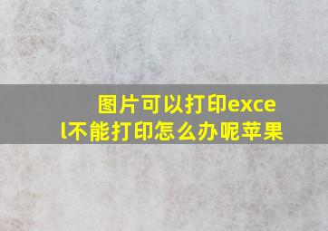 图片可以打印excel不能打印怎么办呢苹果