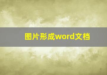 图片形成word文档