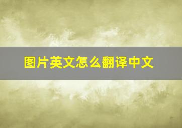 图片英文怎么翻译中文