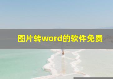 图片转word的软件免费