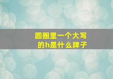 圆圈里一个大写的h是什么牌子