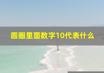 圆圈里面数字10代表什么