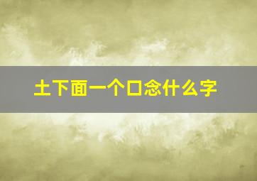 土下面一个口念什么字