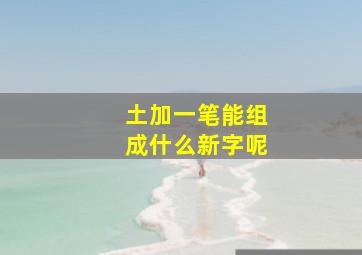 土加一笔能组成什么新字呢