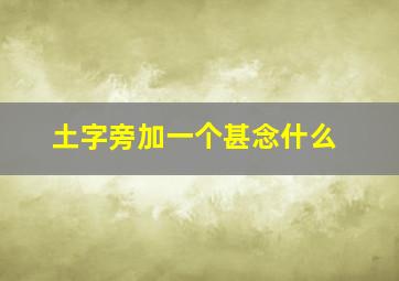 土字旁加一个甚念什么