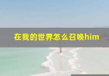 在我的世界怎么召唤him