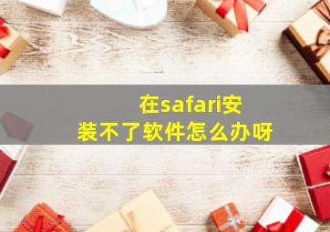 在safari安装不了软件怎么办呀