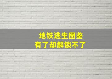 地铁逃生图鉴有了却解锁不了