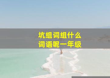 坑组词组什么词语呢一年级