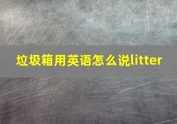 垃圾箱用英语怎么说litter